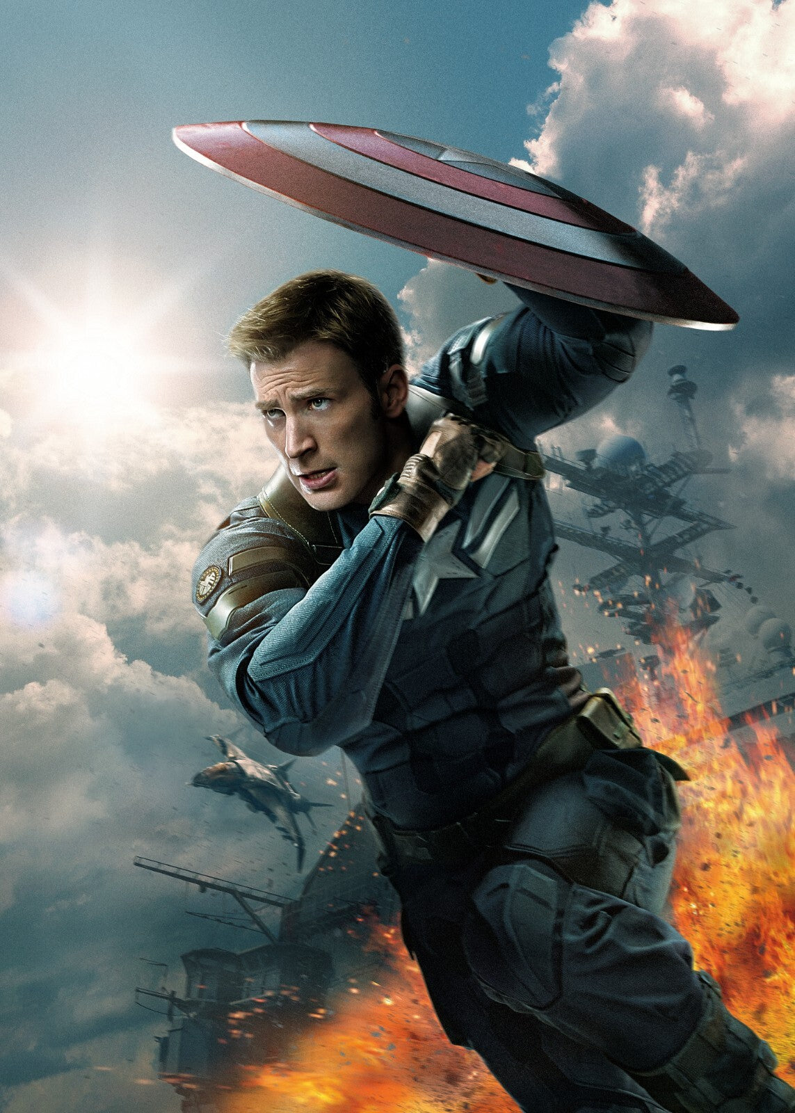 Captain America Canvas Framed Poster | Wall Art - Home Decor