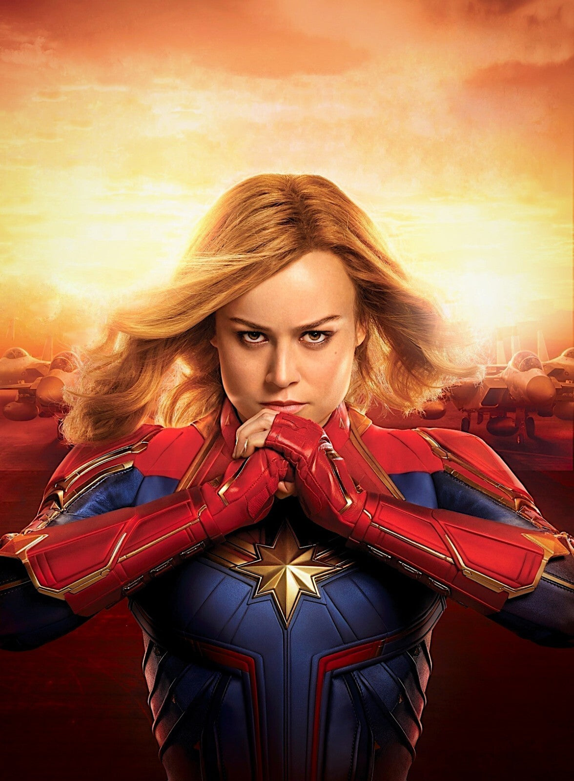 Capitan Marvel Canvas Framed Poster | Wall Art - Home Decor