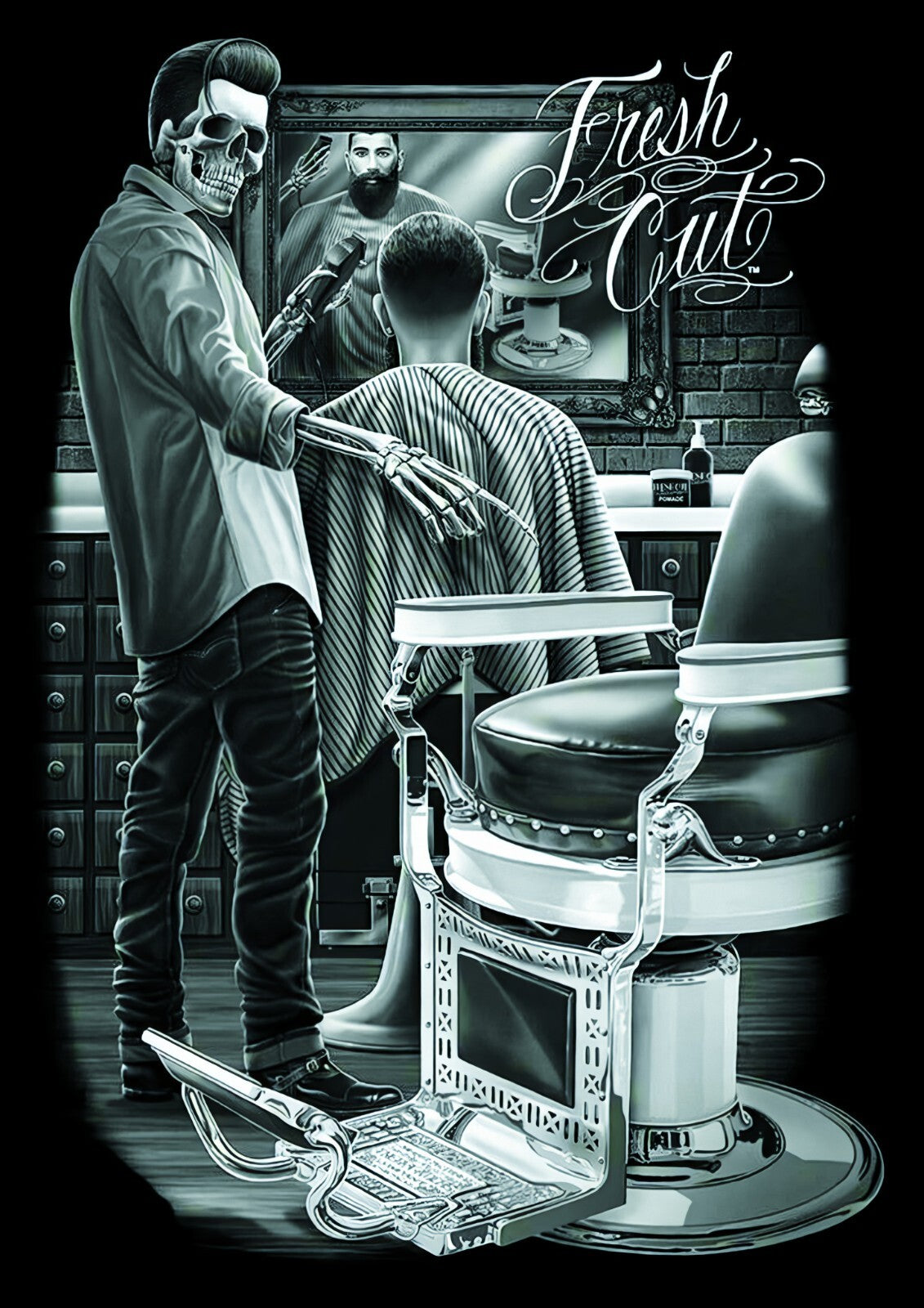 Barber Shop Canvas Framed Poster | Wall Art - Home Decor