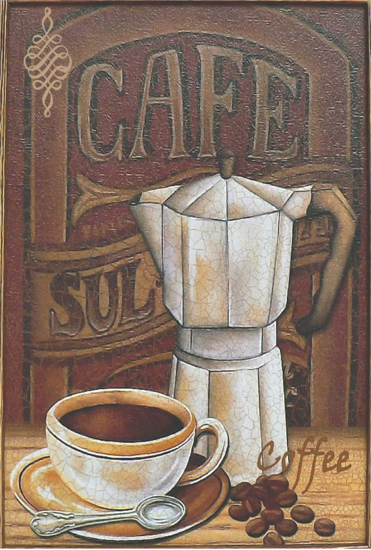 Coffee and Kitchen Canvas Framed Poster | Wall Art - Home Decor