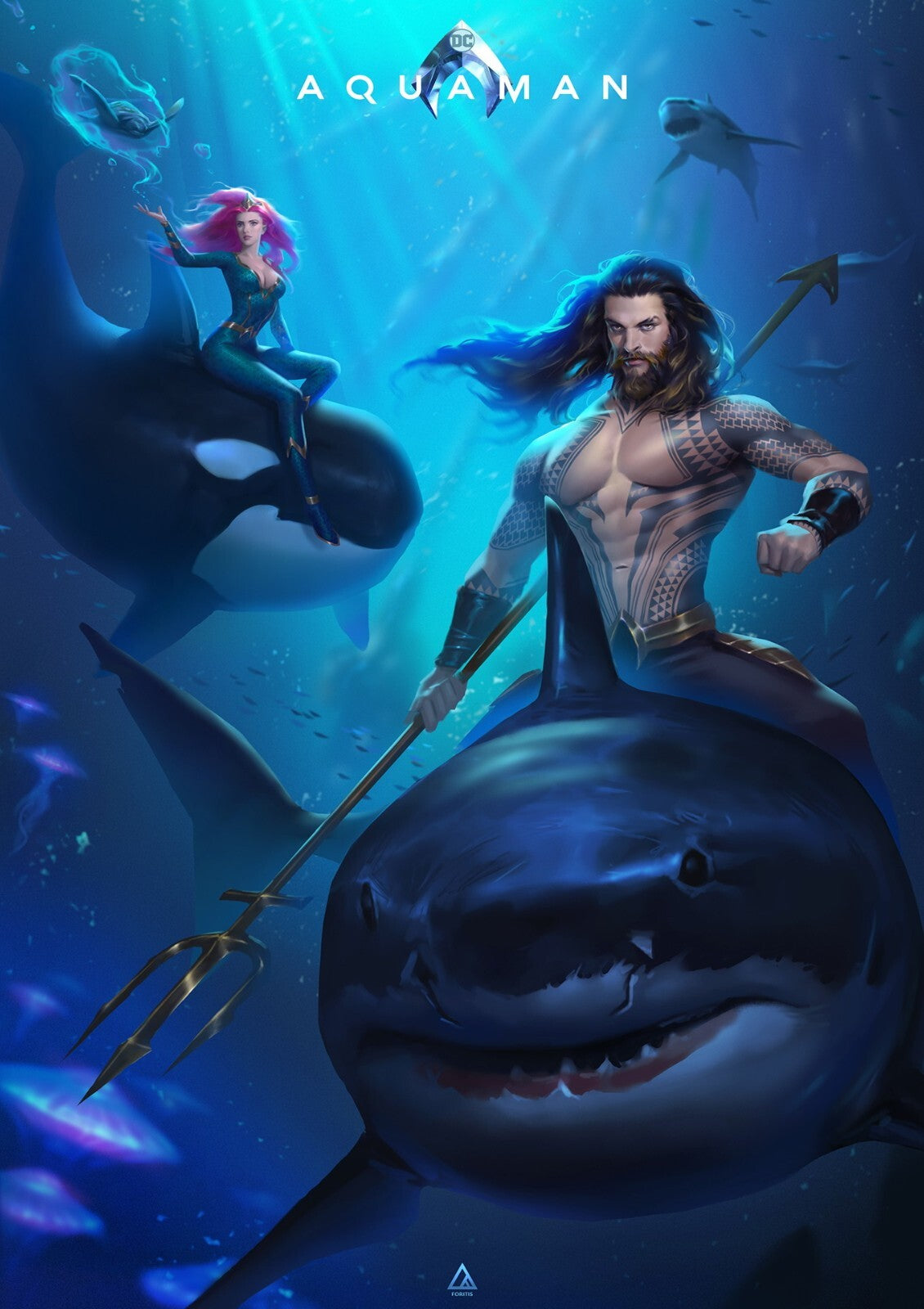 Aquaman Canvas Framed Poster | Wall Art - Home Decor