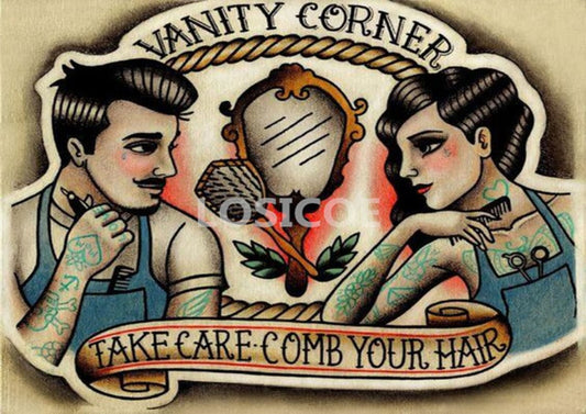 Barber Shop Canvas Framed Poster | Wall Art - Home Decor