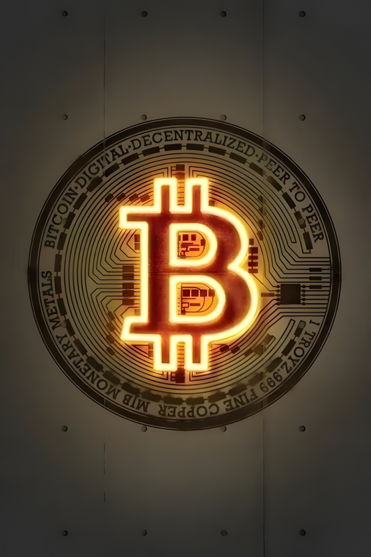 Bitcoin Crypto Money Canvas Framed Poster | Wall Art - Home Decor