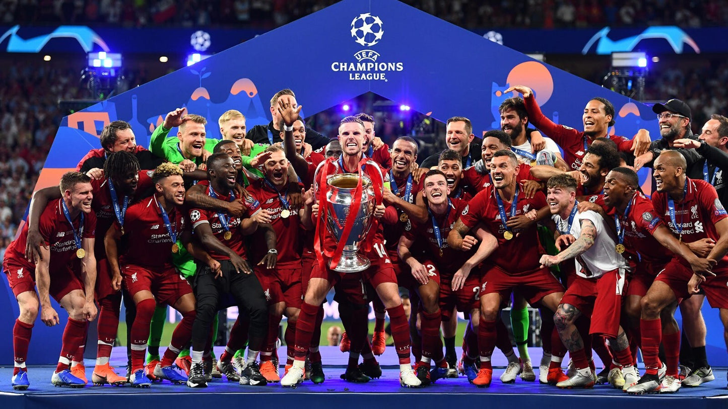 Liverpool FC Champions League Canvas Framed Poster | Wall Art , Customized Gift