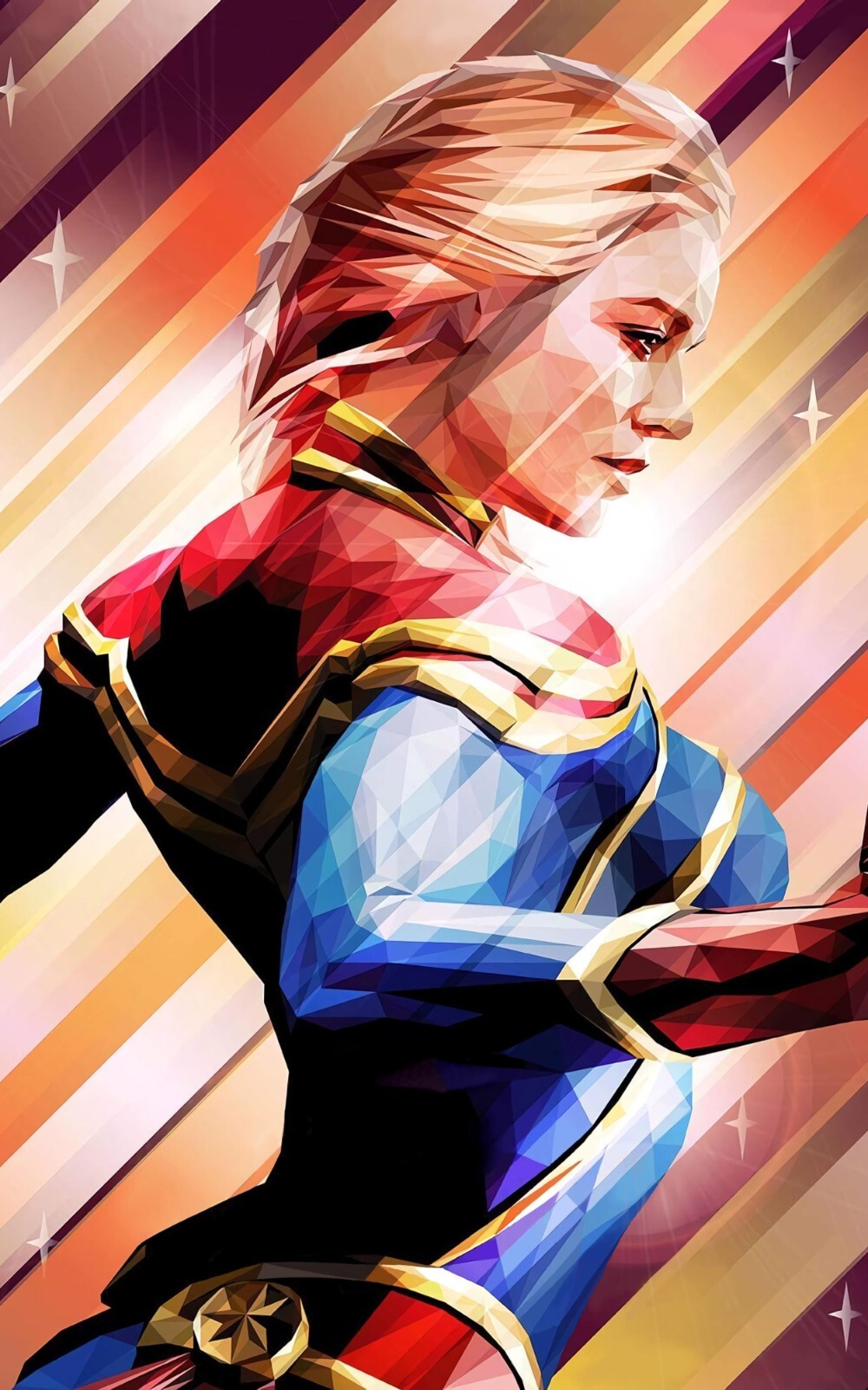 Capitan Marvel Canvas Framed Poster | Wall Art - Home Decor