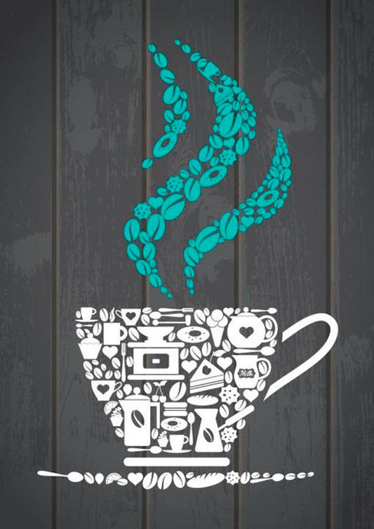 Coffee and Cooking Canvas Framed Poster | Wall Art - Home Decor