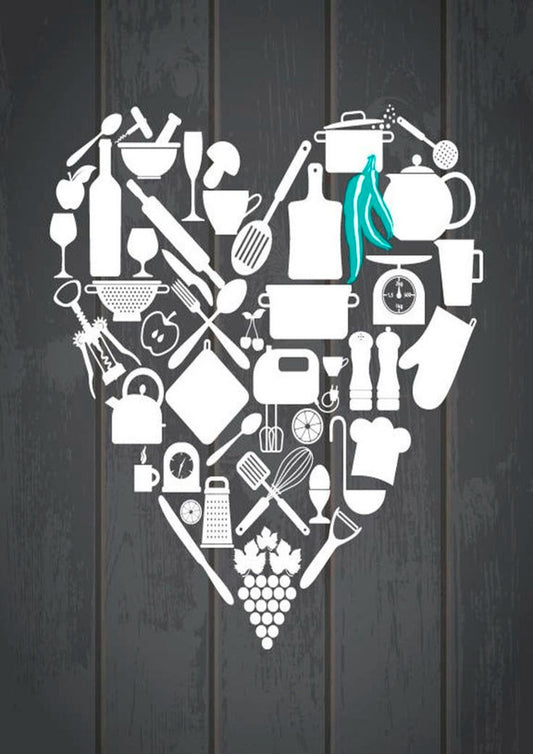 Coffee and Cooking Canvas Framed Poster | Wall Art - Home Decor