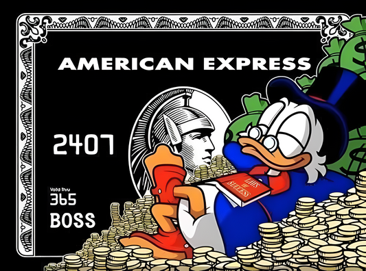 Duck American Express Money Canvas Framed Poster | Wall Art - Home Decor