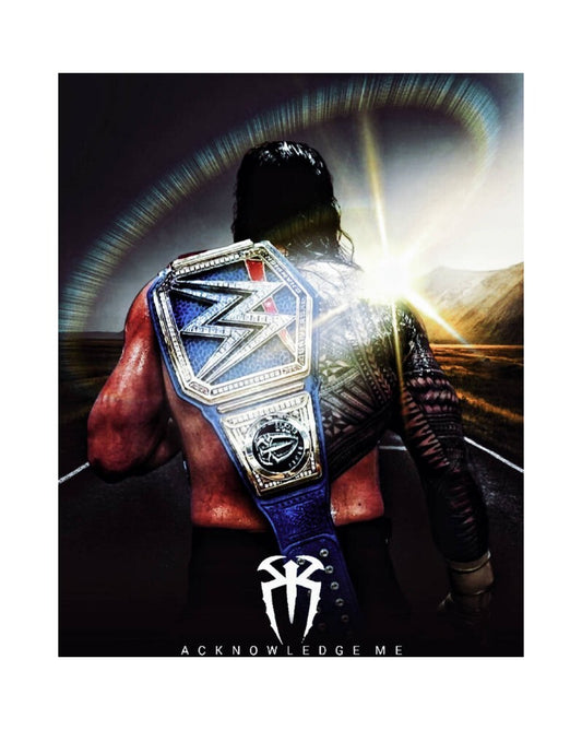 Roman Reigns WWF WWE Wrestling Canvas Framed Poster  |Canvas , Customized Gift