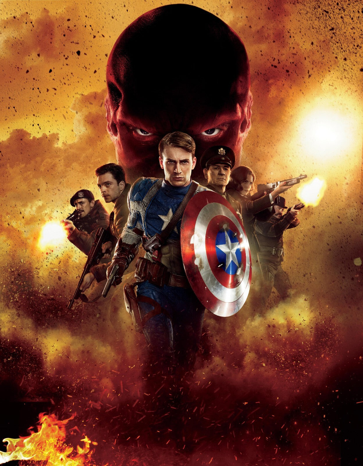 Captain America Canvas Framed Poster | Wall Art - Home Decor