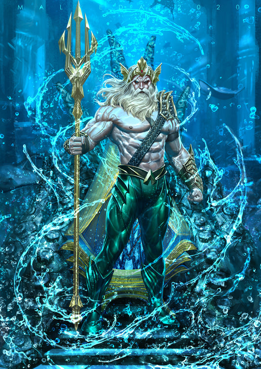 Aquaman Canvas Framed Poster | Wall Art - Home Decor