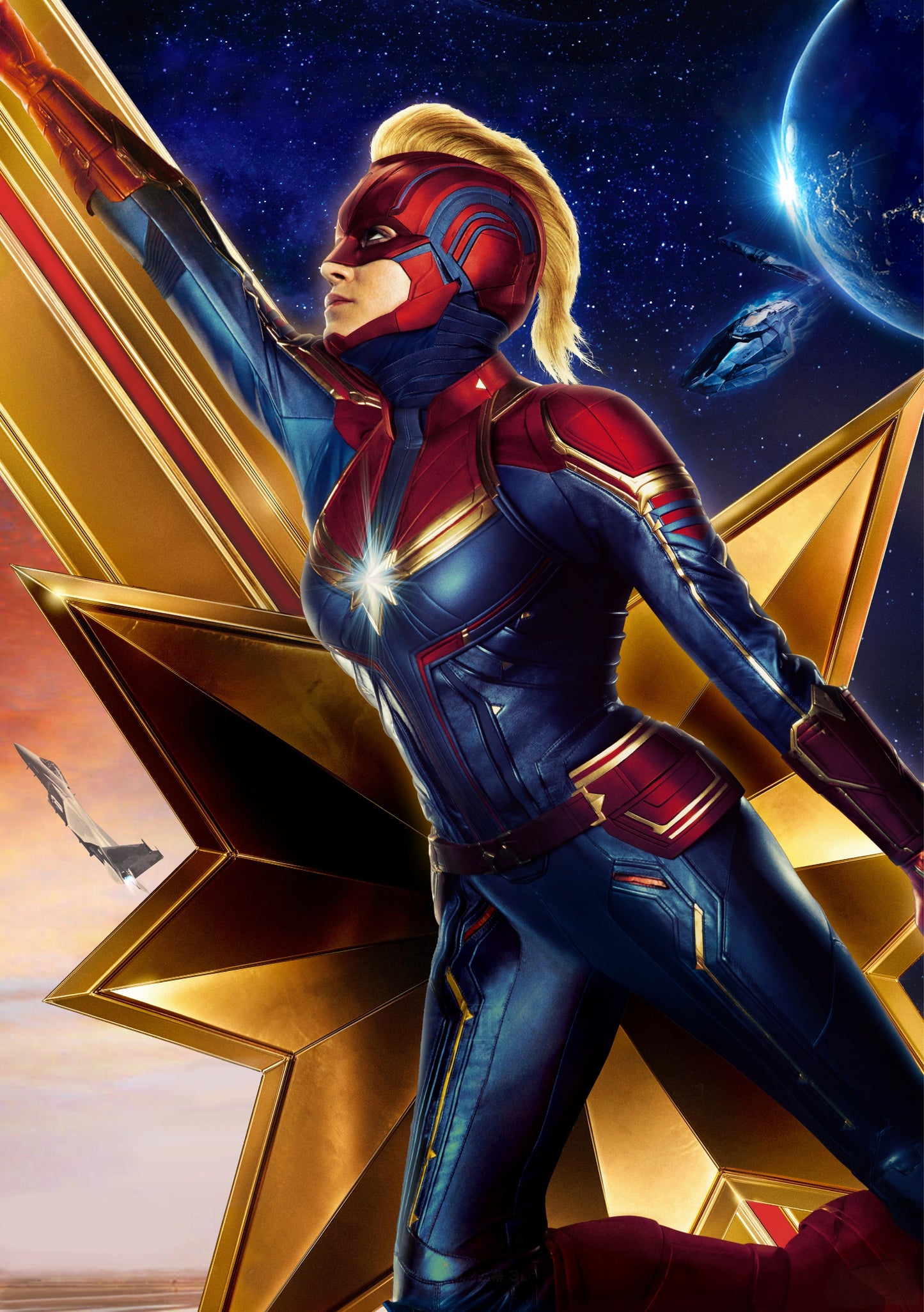 Captain Marvel Canvas Framed Poster | Wall Art - Home Decor (Copy) (Copy)