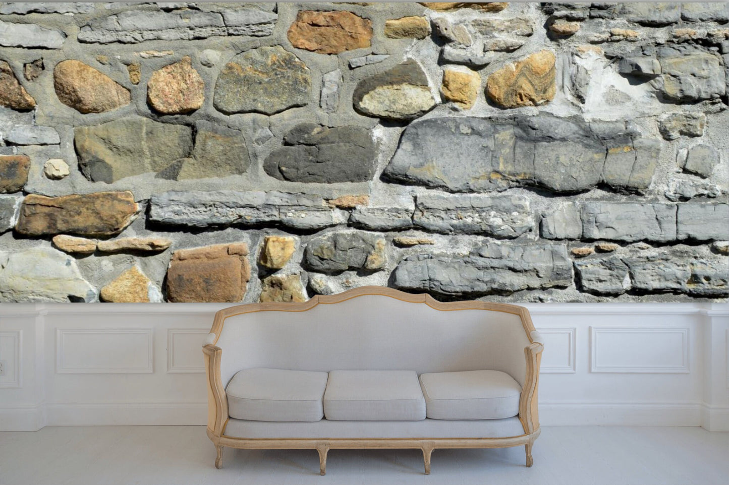 Removable Wallpaper Wall Effect Stone. Peel and Stick Wallpaper.
