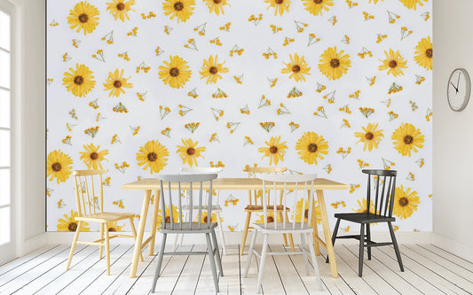 Removable Wallpaper Floral Pattern Wallpaper #3. Peel and Stick Wallpaper.