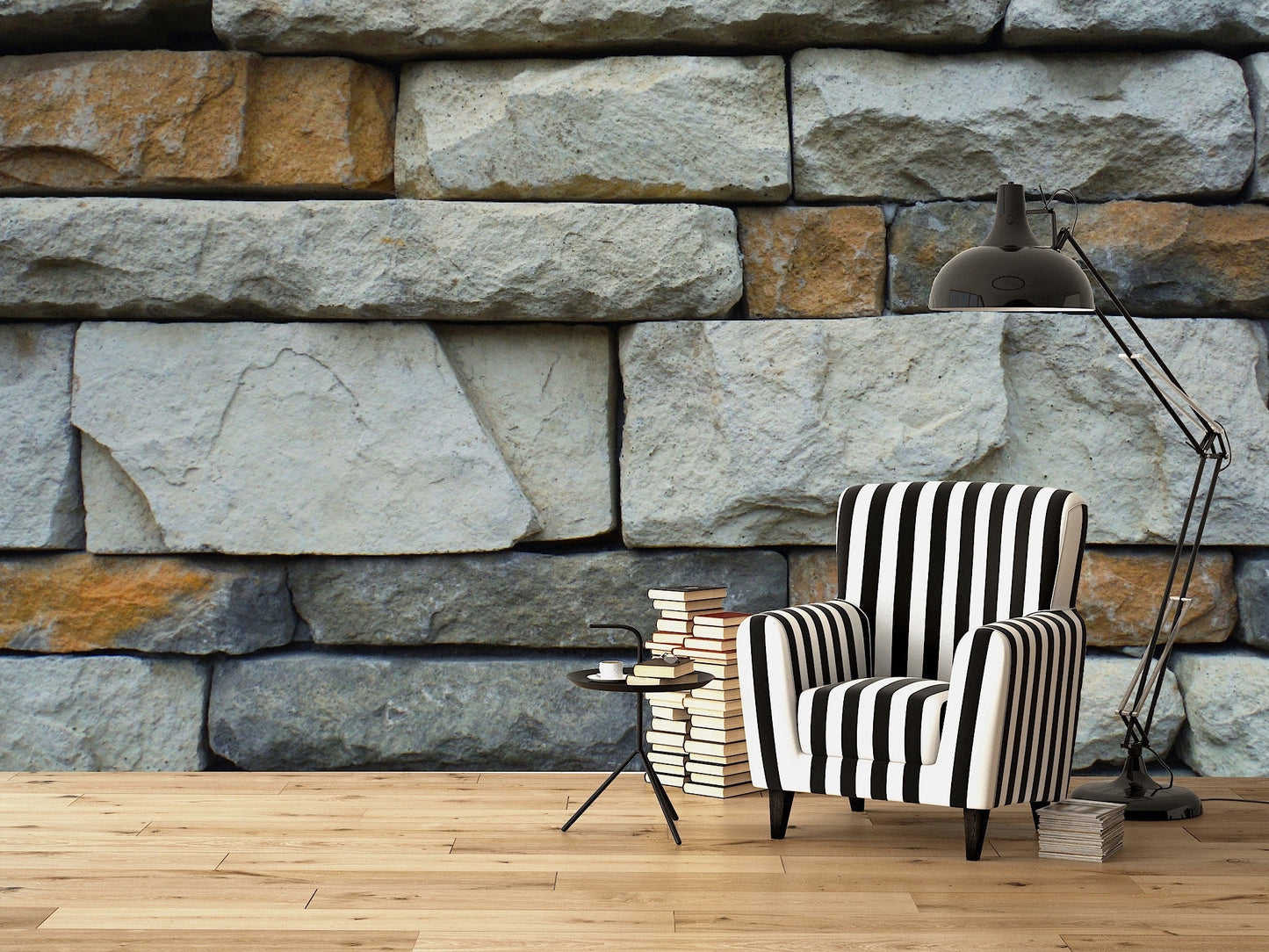Removable Wallpaper Wall Effect #3. Peel and Stick Wallpaper.