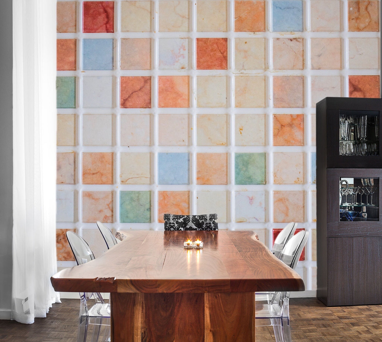 Removable Wallpaper Wall Effect #4. Peel and Stick Wallpaper.