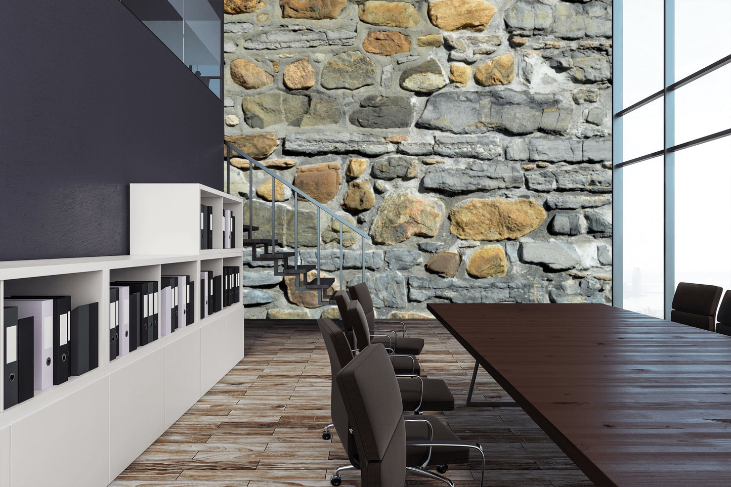 Removable Wallpaper Wall Effect Stone. Peel and Stick Wallpaper.