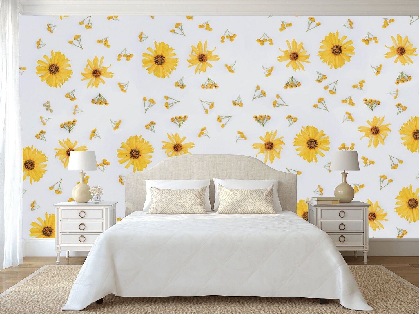 Removable Wallpaper Floral Pattern Wallpaper #3. Peel and Stick Wallpaper.