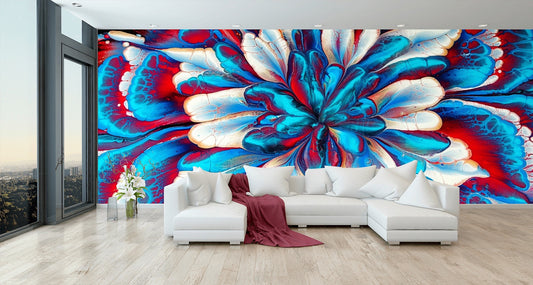Removable Wallpaper Floral Pattern Wallpaper #4. Peel and Stick Wallpaper.