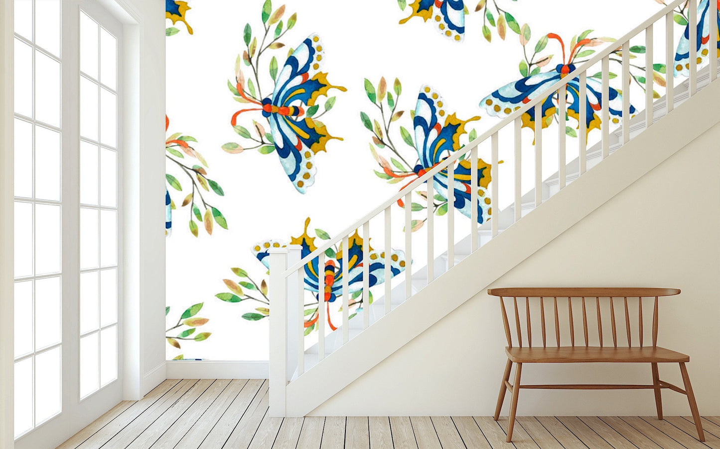 Removable Wallpaper Floral Pattern #30. Peel and Stick Wallpaper.