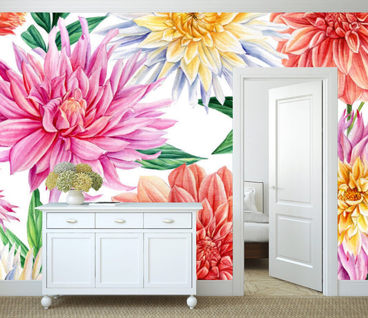 Removable Wallpaper Floral Pattern #44. Peel and Stick Wallpaper.