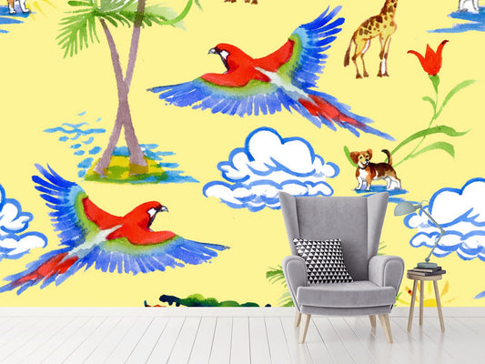 Removable Wallpaper Kids Wallpaper #5. Peel and Stick Wallpaper.