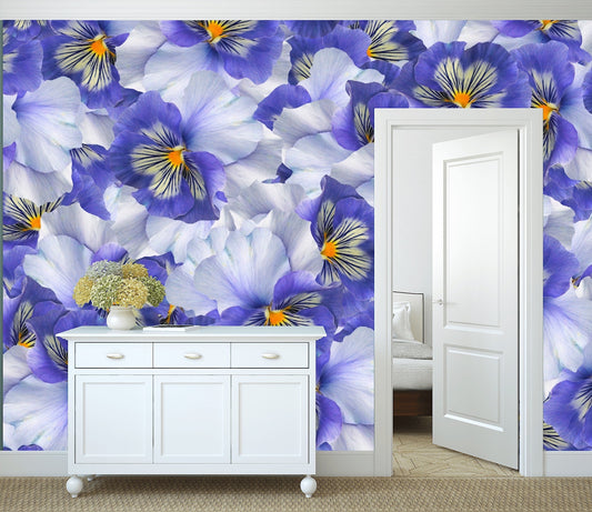 Removable Wallpaper Floral Pattern #7. Peel and Stick Wallpaper.