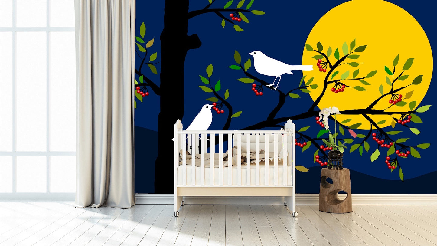 Removable Wallpaper Floral Pattern #9. Peel and Stick Wallpaper.