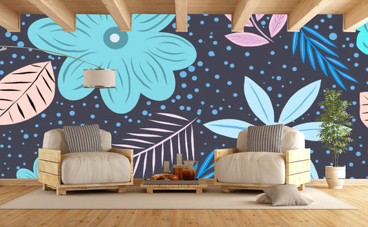 Removable Wallpaper Floral Pattern #16. Peel and Stick Wallpaper.