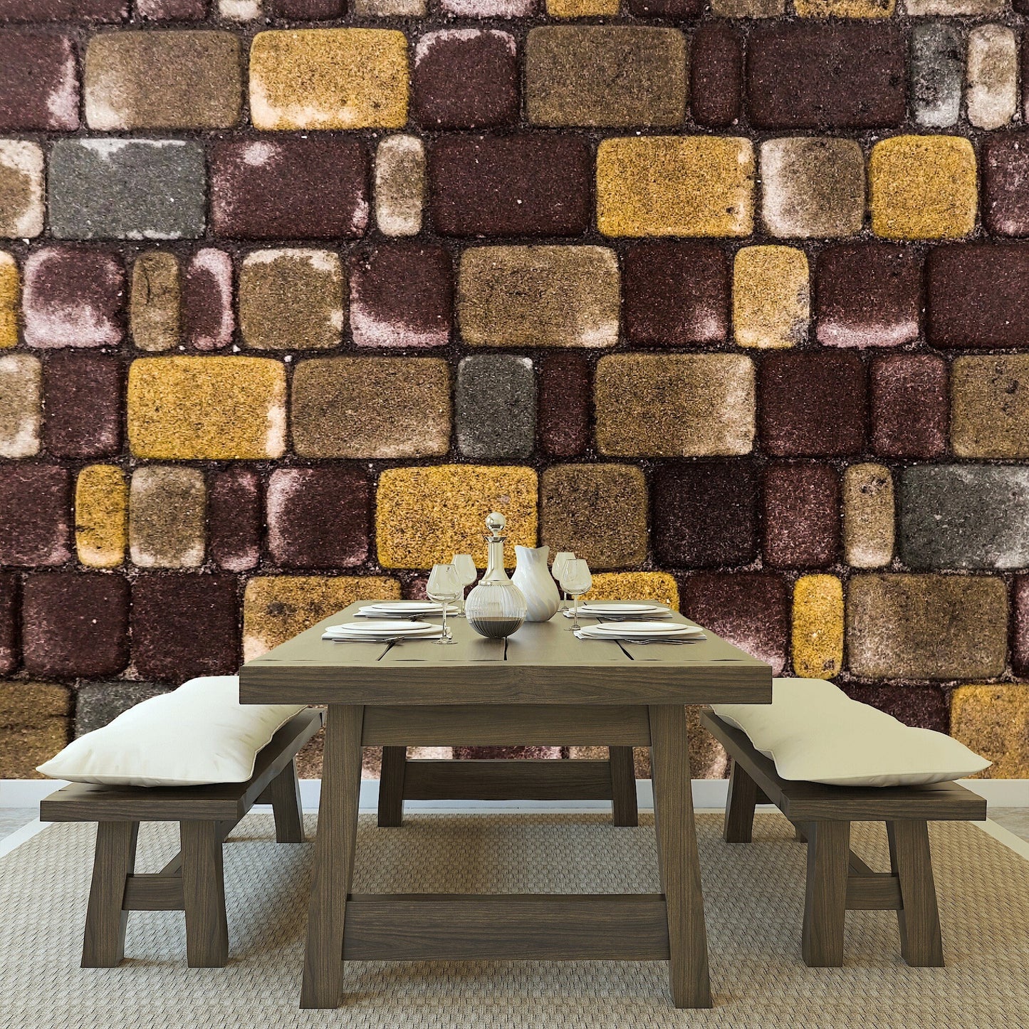 Removable Wallpaper Wall Effect #8. Peel and Stick Wallpaper.