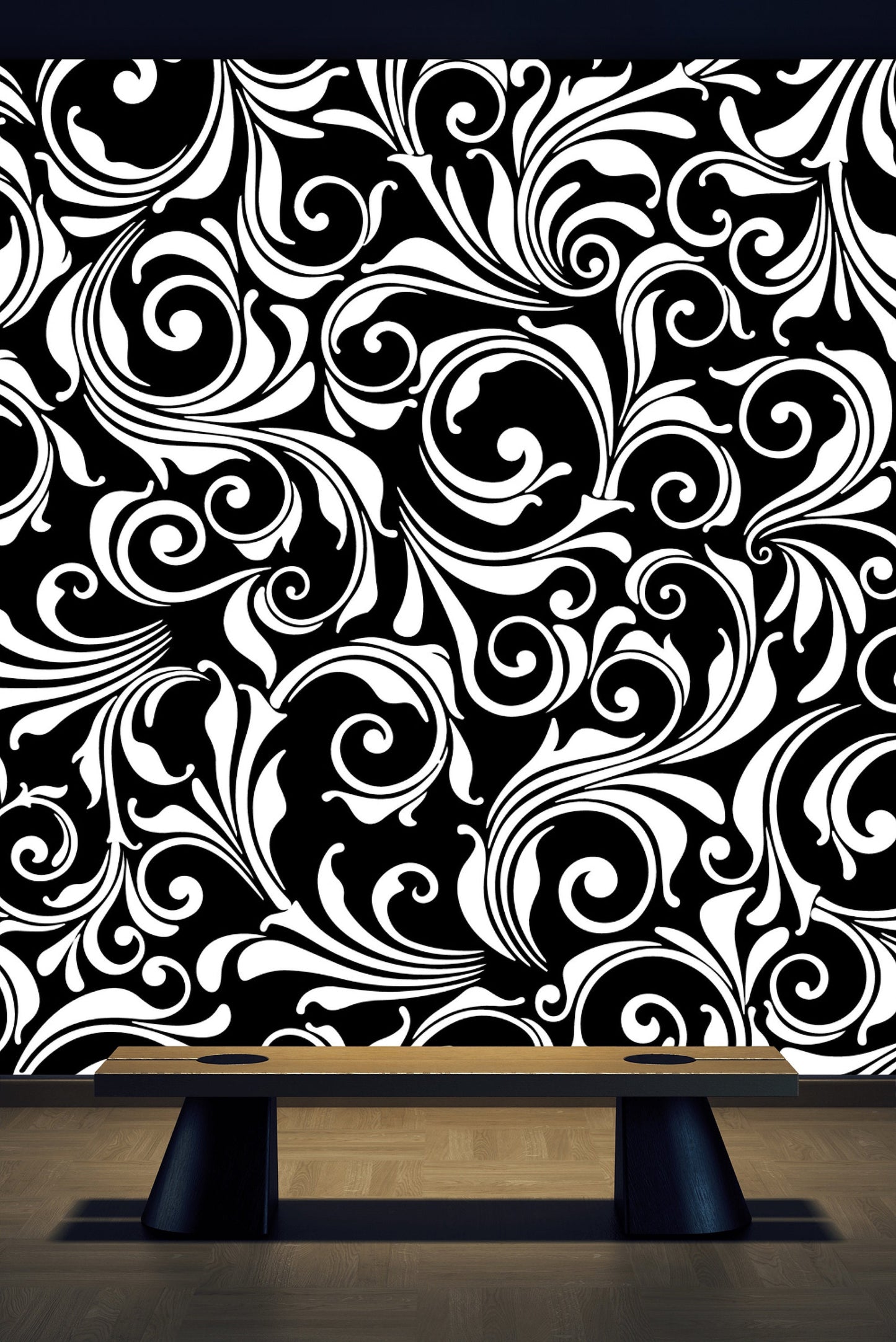 Removable Wallpaper Floral Pattern #46. Peel and Stick Wallpaper.