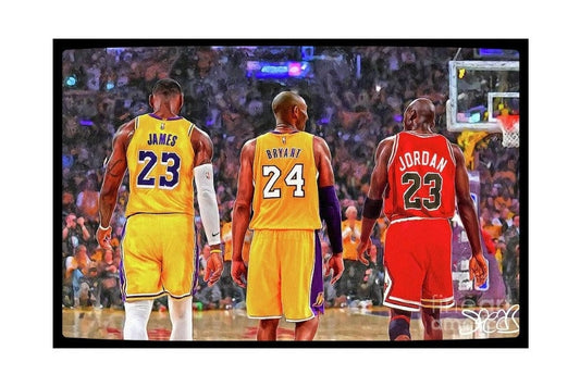 Michael Jordan Kobe Bryant Lebron James Canvas