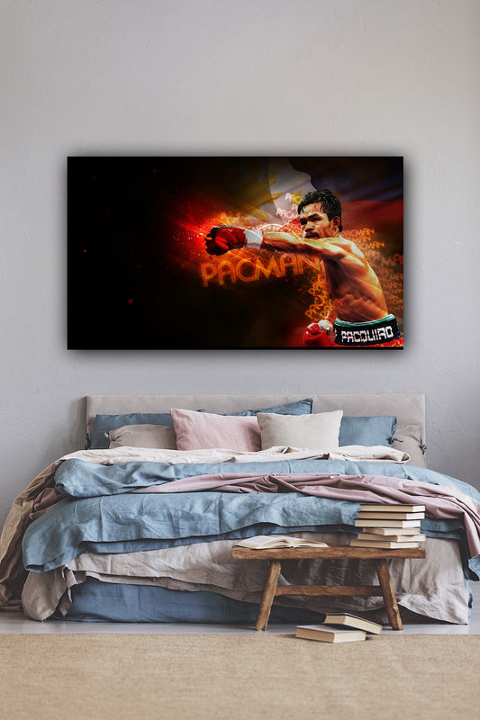 Manny Pacquiao Canvas | Personalized wall Art | Home Decor -  Boxing Poster, Gift For Him