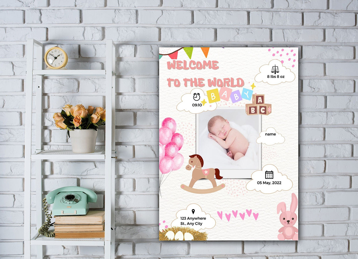New Baby Gift | Personalised Gift for Newborn | Custom Name Gift |  Gift for Newborn Baby Boy and Girl