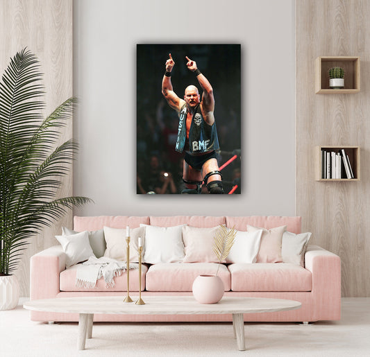 Stone Cold Steve Austin Canvas | Wall Posters | Art Picture Print Modern Family Bedroom Decor Posters