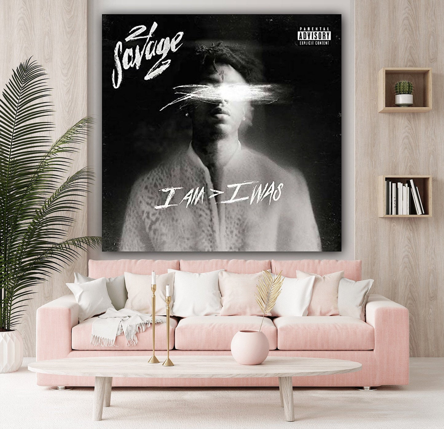 Custom Canvas Prints - Personalize Your Space with 21 Savage 'I Am I Was' Cup for Home Decor