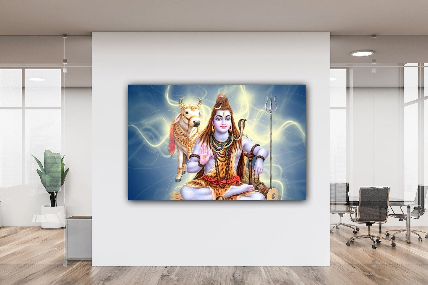 Beautiful Lord Shiva Canvas Wall Art for Home & Puja Room | Beautiful Wall Art - Religious wall Hangings