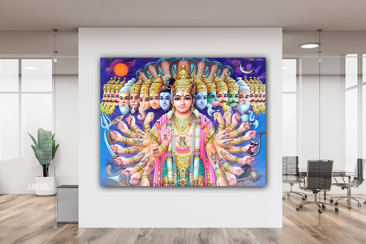 Lord Vishnu Poster and Wall Art for Peace, Prosperity and Inner Harmony - Transform Your Space with Divine Blessings