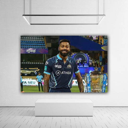 Hardik Pandya Canvas | Printed Framed Canvas Painting for Home Decor | Customized Canvas