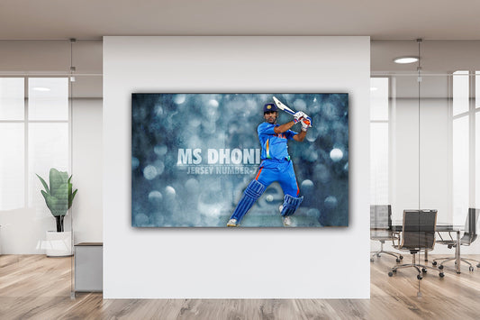 MS Dhoni Canvas: Capturing the Essence of Leadership and Resilience