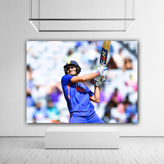 Shubman Gill Canvas | Capturing the Essence of Leadership and Resilience