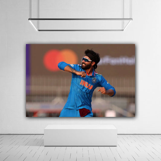Ravindra Jadeja Canvas: Celebrating Cricket's Dynamic Genius