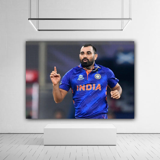 Mohammed Shami Canvas: A Testament to Sporting Valor