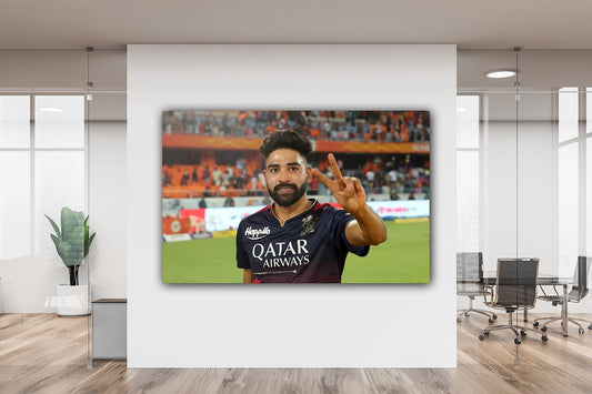 Siraj Cricket Canvas Poster: Celebrate Your Passion for Indian Cricket with a Stunning Art Piece